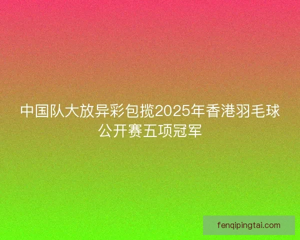 中国队大放异彩包揽2025年香港羽毛球公开赛五项冠军